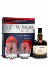 Ром El Dorado 12YO Кутия + 2 чаши 0.7l 40%