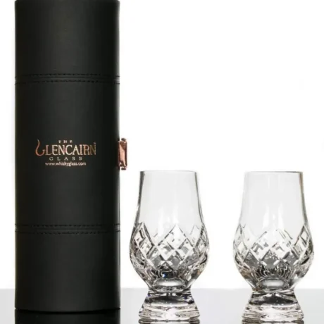 Кожена кутия Glencairn комплект с 2 чаши Glencairn